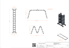 MERDİVEN ALÜMİNYUM AKROBAT 4X3 12 BASAMAK 7612