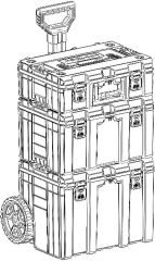 Super-Bag S-M-L Master Case 3'lü Set Tekerlekli Alet Taşıma Çantası ASR 6030