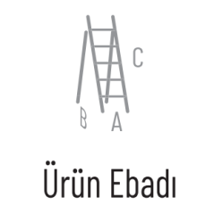 Saraylı Pratik Metal 2'li Siyah Merdiven Hardy