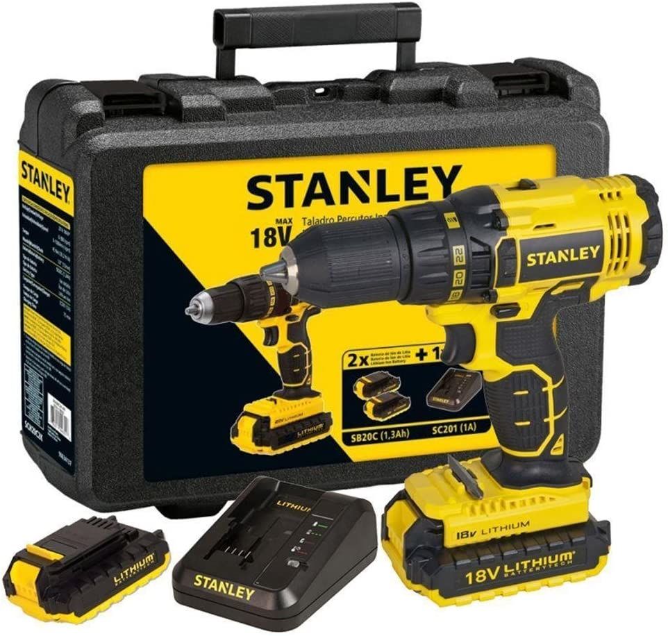 Stanley SCD201D2K-TR Şarjlı Darbesiz Matkap, Sarı/Siyah