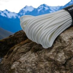 Polyester Paracord İp 4 mm Beyaz Renk 30 Metre