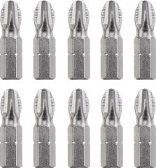 Kwb Bits Uç Seti 10 Parça Endüstriyel PH 2 25 mm Bulk 49121012