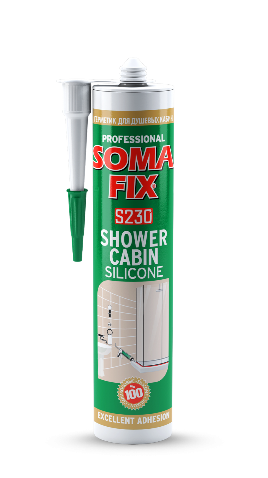 SOMAFİX DUŞAKABİN SİLİKONU S230 280ML ŞEFFAF