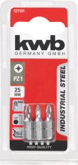 Kwb Bits Uç Seti 3 Parça Endüstriyel PZ 2 25 mm 49121102