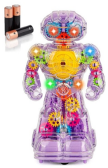Sesli Ve Işıklı 360 Derece Dönen Oyuncak Robot