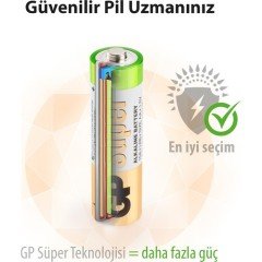 GP Super Alkalin 40'lı AA Boy Kalem Pil (GP15A-2VS40)