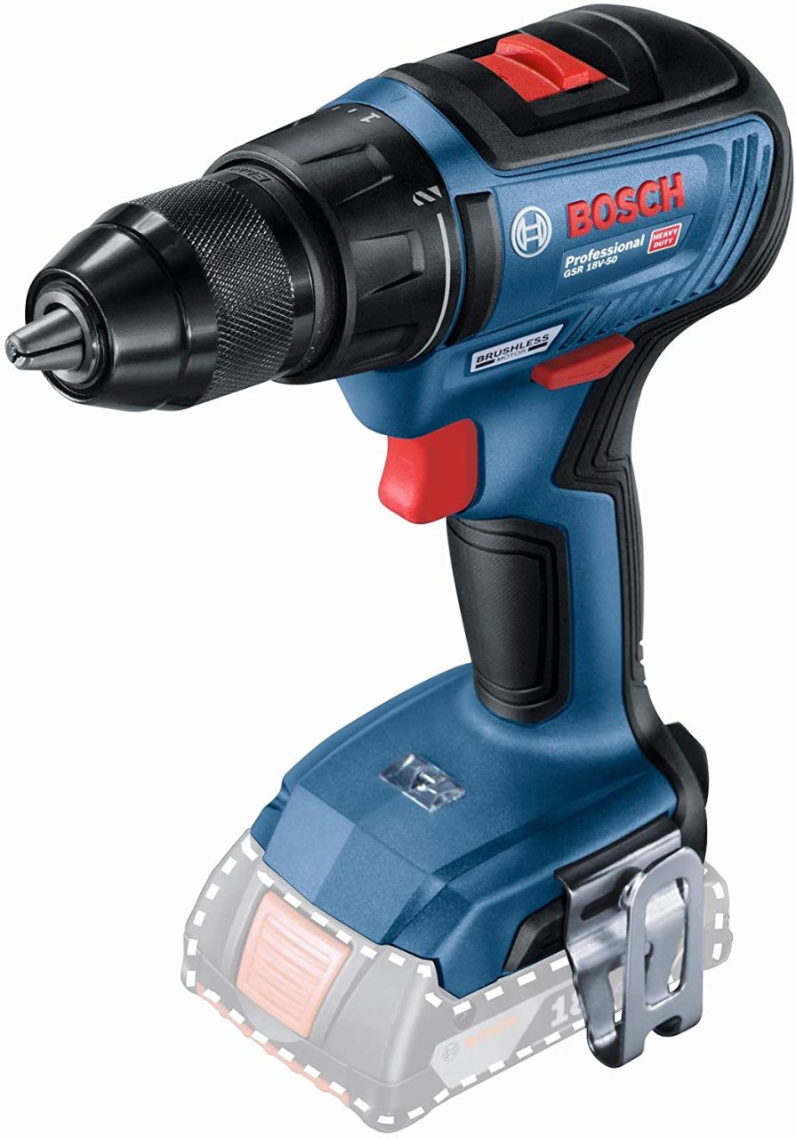 Bosch GSR 18V-50 Akülü Delme/Vidalama Makinesi (Akü ve Şarj Dahil Değildir) - 06019H5002