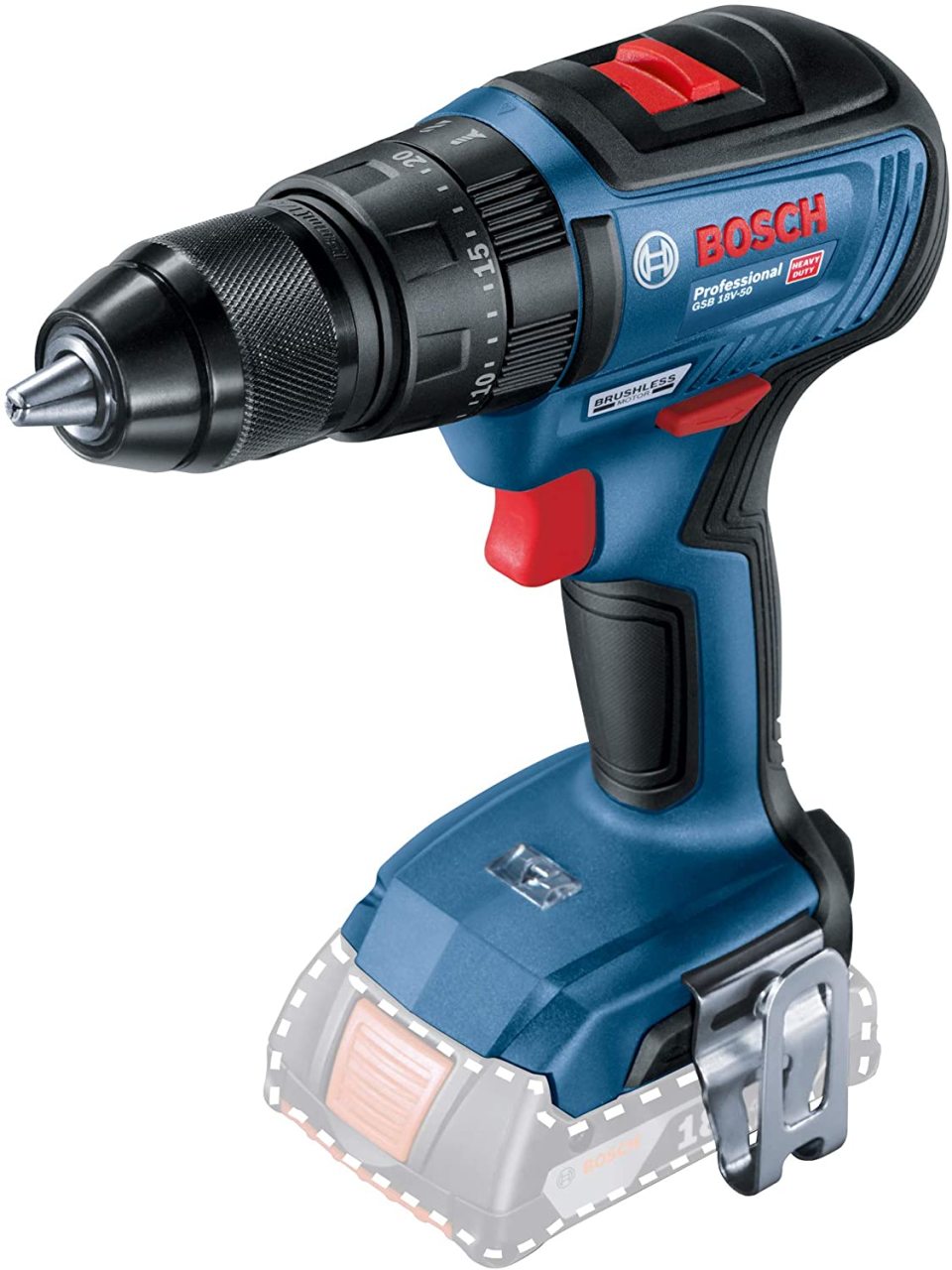 Bosch GSB 18V-50 Professional Akülü Darbeli Vidalama - (Akü ve Şarj Cihazı Dahil Değil) - 06019H5102