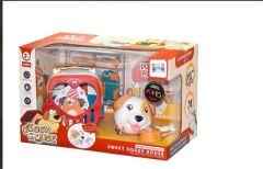 AyaToys Sesli Sevimli Köpek Bakım Çantası ve Evi K-1011