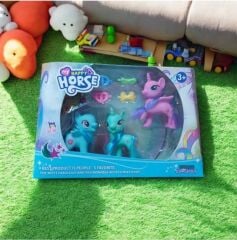 Pony 3'lü Pony Unicorn Oyuncak Set Yeni Model Pony Set KZL-C803-1