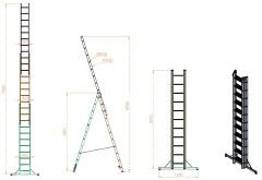 MERDİVEN 3X11 BASAMAK A TİPİ ENDÜSTRİYEL 7311