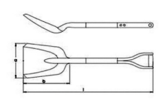 Kıvılcım Çıkarmaz 2500g Ex-Proof 250 x 300 mm / 980 mm Köşeli Kürek T-BRZ 101300