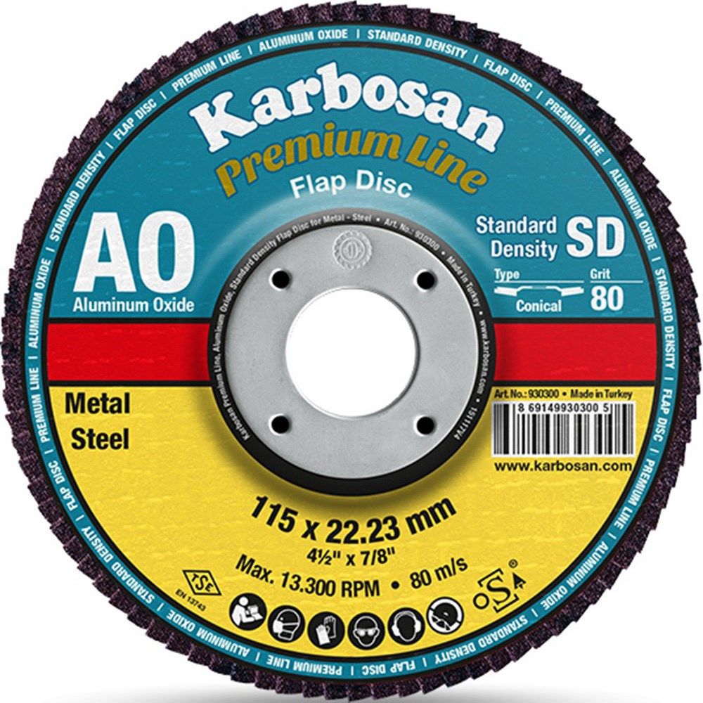Karbosan 115x22.23 Premium Line AO SD Flap Disk Zımpara 60 Kum 982980