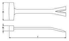 Kıvılcım Çıkarmaz Ex-Proof 70 x 230 mm / 420g Sandık Açıcısı T-BRZ 101081