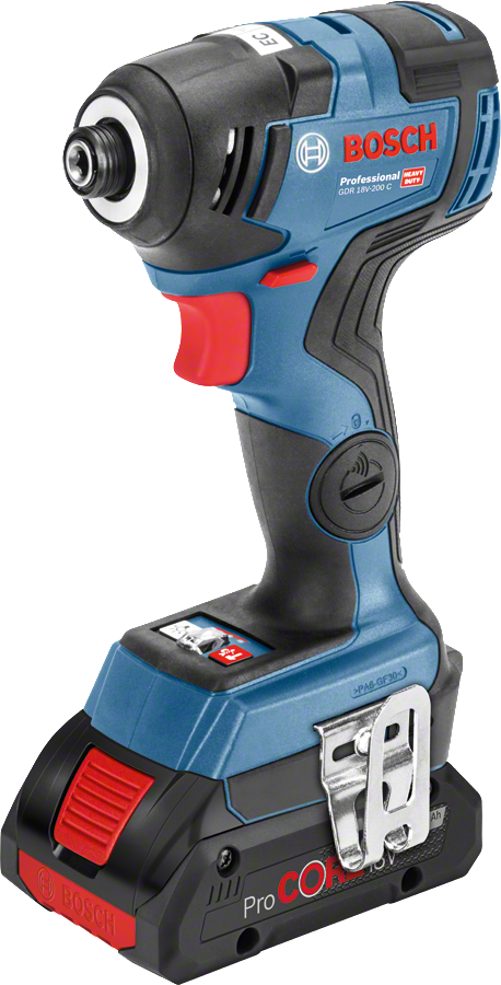 Bosch Professional GDR 18V-200 C Akülü Darbeli Somun Sıkma Makinesi (2 x18 V 4.0 Ah Akü, L-BOXX taşıma çantalı)