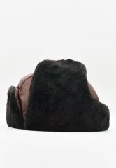 VOLCANO SUNİ KÜRKLÜ PİLOT BERESİ KAHVE KALPAK ŞAPKA