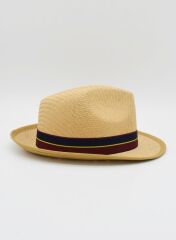 VOLCANO GROGREN BANTLI ÖRME ERKEK FÖTR HASIR ŞAPKA CAMEL