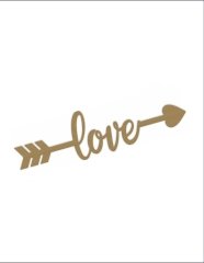 Ahşap Ok Love Duvar Süsü