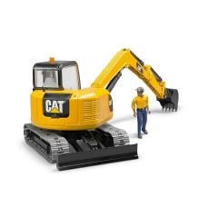 Bruder Cat Mini Ekskavatör Ve İnşaat İşçisi BR02466