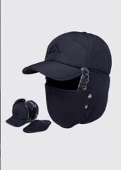 VOLCANO KÜRKLÜ ŞAPKA KORUYUCU SİPERLİ TOZLUK MASKELİ KAYAK BERESİ