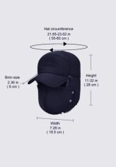 VOLCANO KÜRKLÜ ŞAPKA KORUYUCU SİPERLİ TOZLUK MASKELİ KAYAK BERESİ