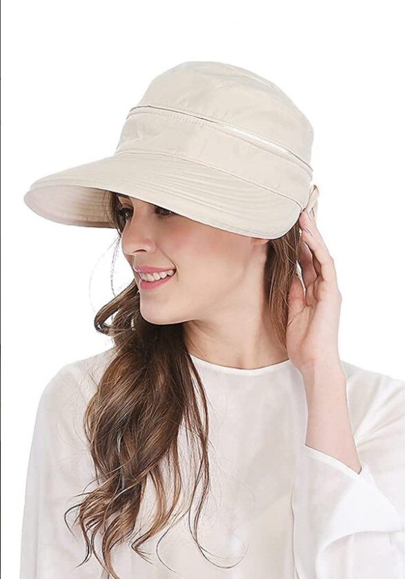 VOLCANO KADIN UV KORUYUCU GENİŞ SİPERLİ VİZÖR ŞAPKA