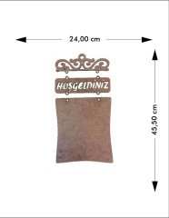 Ahşap Kıvrımlı Hoşgeldiniz Kapı Süsü