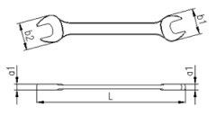 İzeltaş iki ağız anahtar 21x23 kısa boy 0100012123