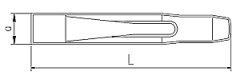 İzeltaş keski düz krom 300mm 5500230300
