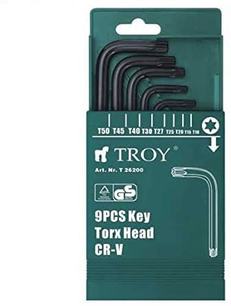 TROY 26200 Allen Anahtar Seti (Torx, 9 Parça)