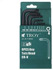 TROY 26200 Allen Anahtar Seti (Torx, 9 Parça)