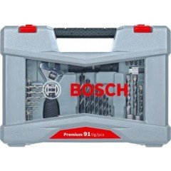 Bosch X-Line Premium 91 Parça Delme ve Vidalama Ucu Aksesuar Seti 2608P00235