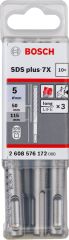 Bosch - SDS-Plus-7X Serisi Kırıcı Delici Matkap Ucu 5*115 mm 10'lu