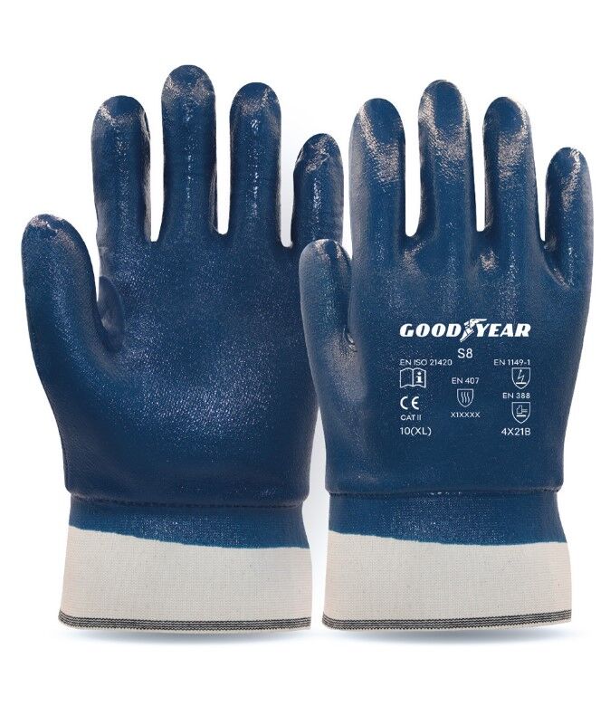 Goodyear S8 Kesilme Dirençli Petrolcü Eldiveni S8 No:10 (XL)