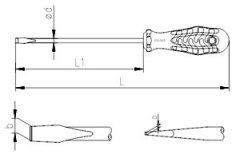 İzeltaş tornavida kraft düz 4x100 4100174100