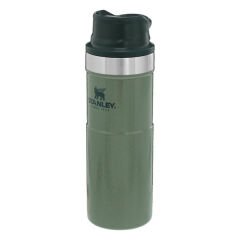 Stanley Classic Trigger Action 0.47L Travel Mug Hammertone Green 10-06439-030