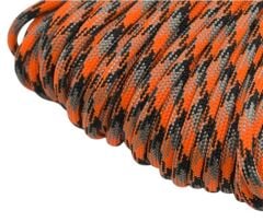 Polyester Paracord İp 4 mm Turuncu Gri Renk 30 Metre