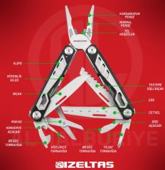 İzeltaş Multi Tool 15 Fonksiyonlu 155 MM - 14000005270