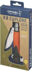 Opinel Inox Explore Terre No 12 Paslanmaz Çelik Çakı (Turuncu) OP-001974