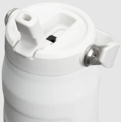 Stanley IceFlow™ Aerolight™ Flip Straw 2.0 Pipetli Su Şişesi, 0.7 Litre, Beyaz (Frost) 10-11283-144