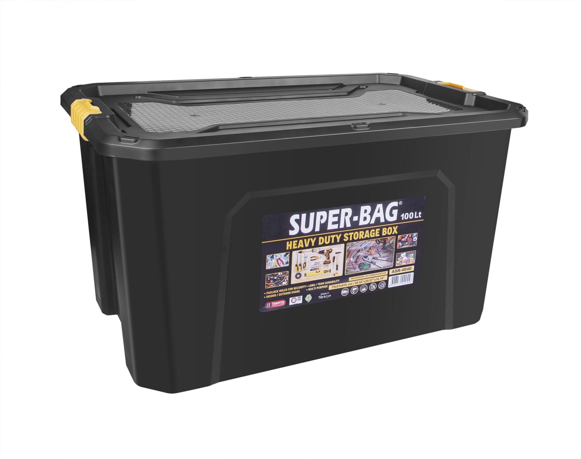 Süper Bag Kapaklı Saklama Kutusu 100 Lt Asr 4040