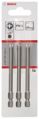 Bosch - Extra Hard Serisi Vidalama Ucu PH1*89 mm 3'lü