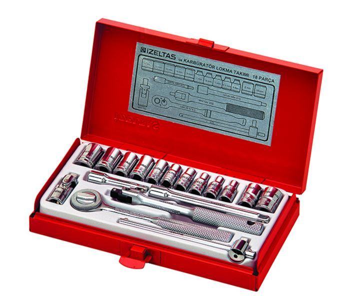 İzeltaş 1/4 Karbüratör Lokma Takımı 18 Parça 1107006018