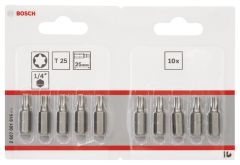 Bosch - Extra Hard Serisi Vidalama Ucu T25*25 mm 10'lu