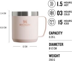 Stanley Klasik Paslanmaz Çelik Termos Bardak, 0.35 lt 10-09366-271