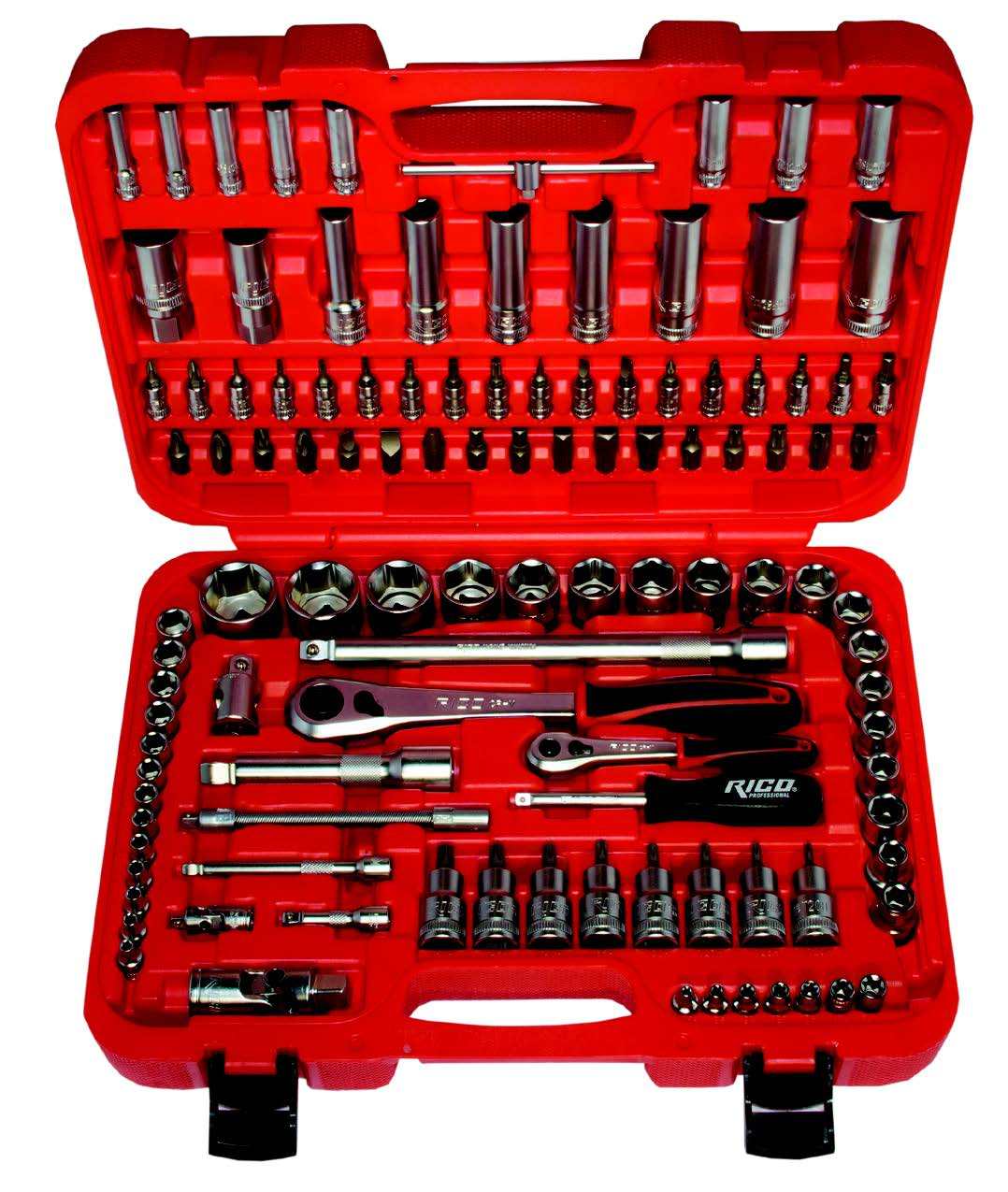 Rico 110 Parça 1/2” & 1/4” 6 Köşe Lokma Takımı