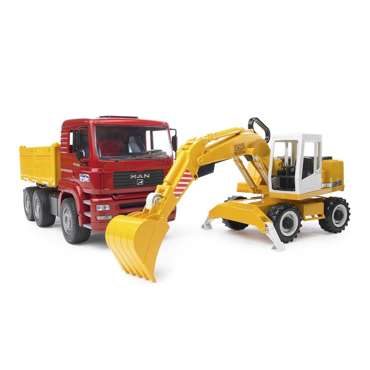 Bruder Man Damperli Kamyon Ve Liebherr Ekskavatör BR02751