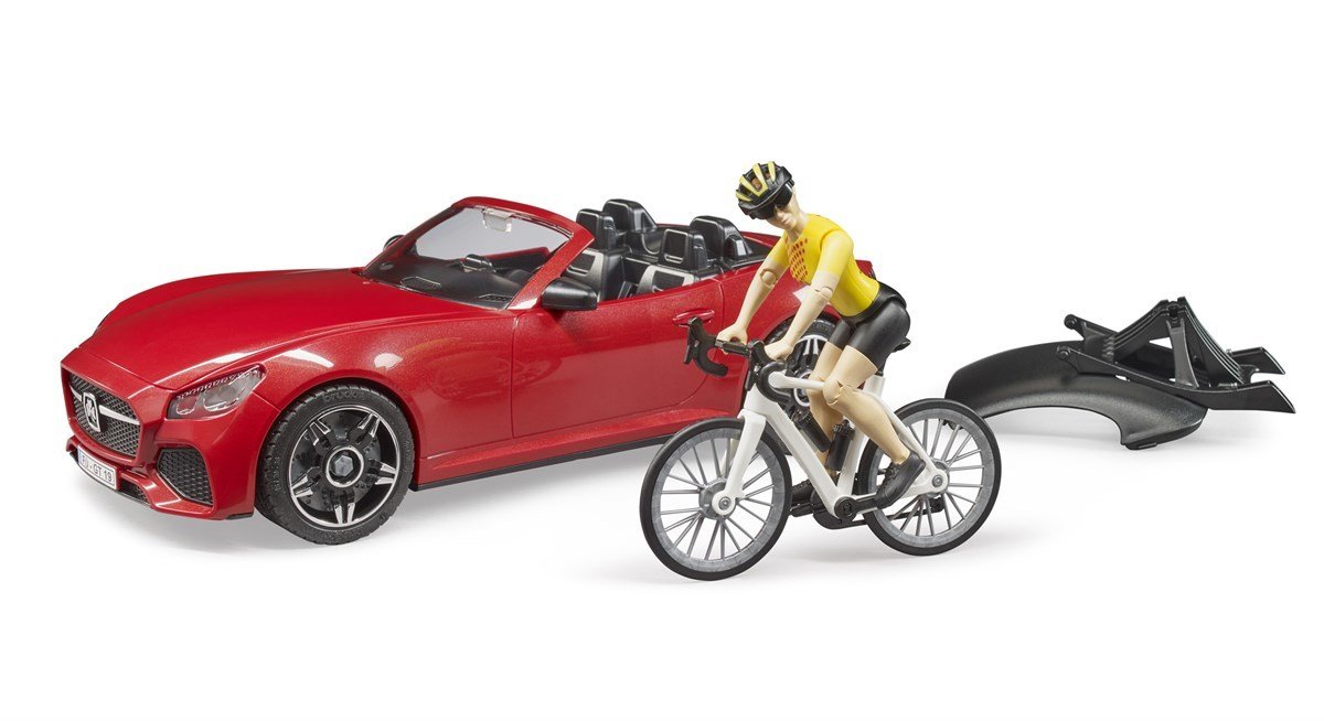Bruder Roadster Araba & Bisiklet Ve Sürücüsü BR03485