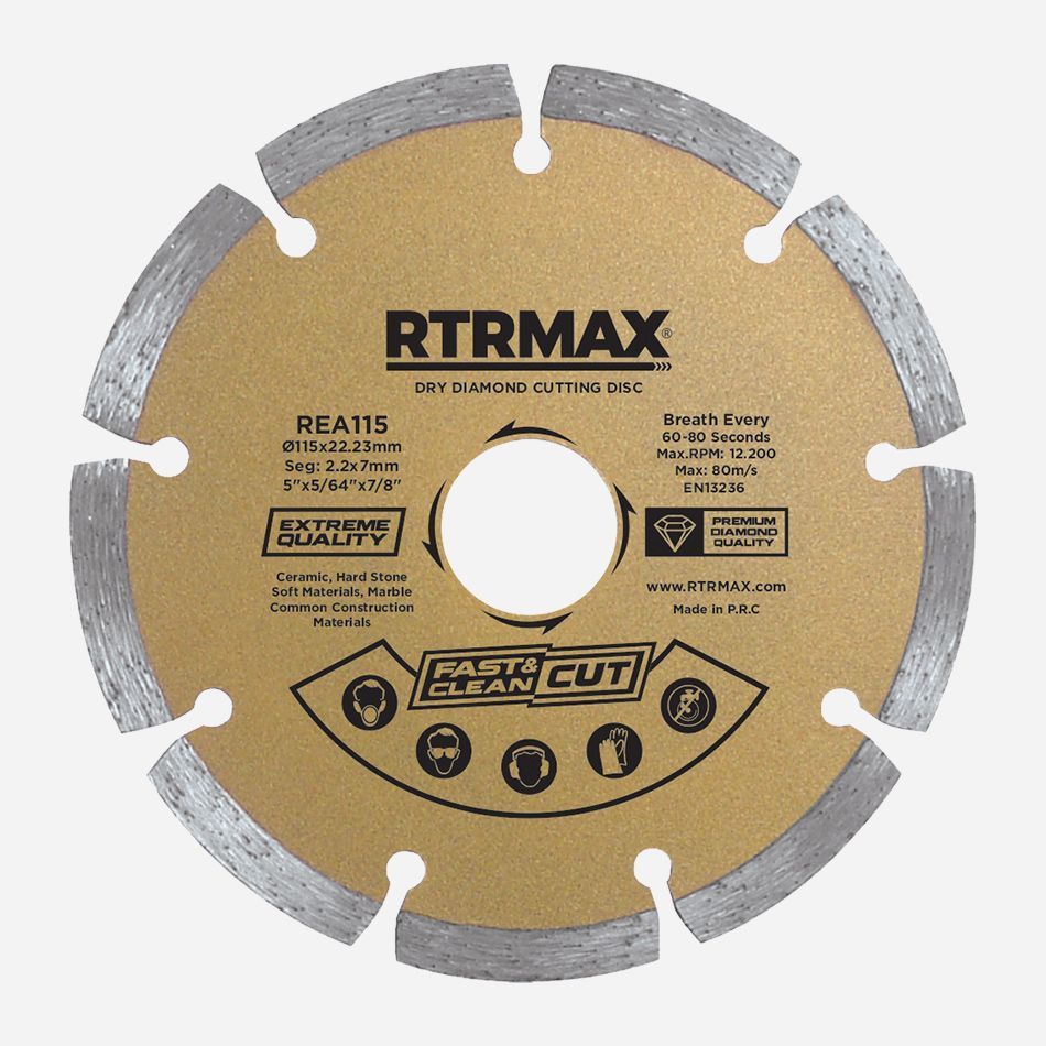 RTRMAX SOKETLİ ELMAS TESTERE 115X22 REA115