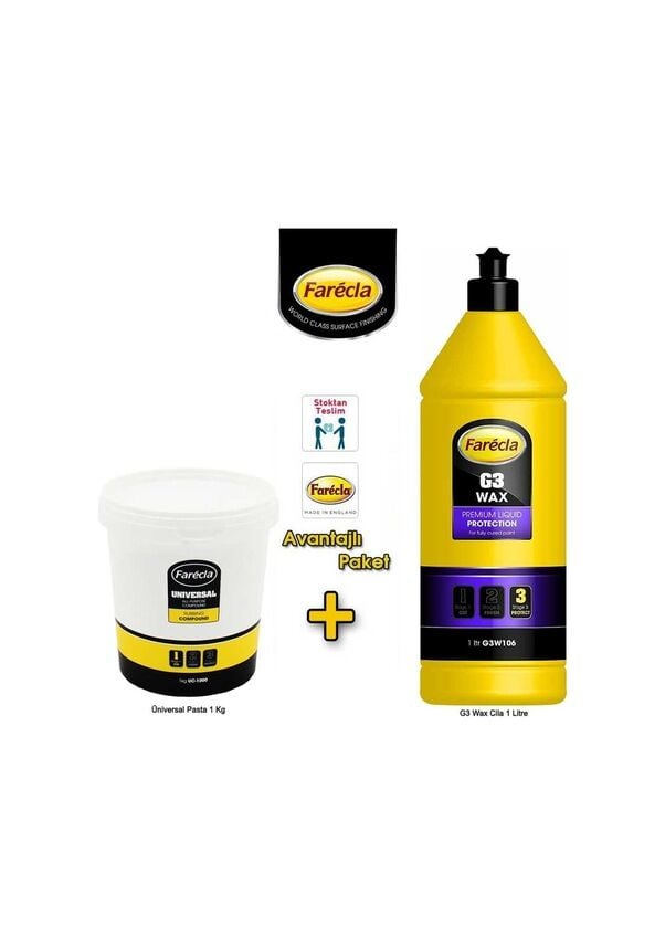 Farecla G3 Wax 1 Lt + Üniversal Pasta 1 Kg